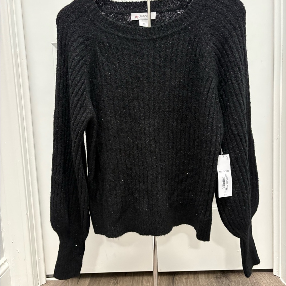 Liz Claiborne Black Ribbed Women's Sweater